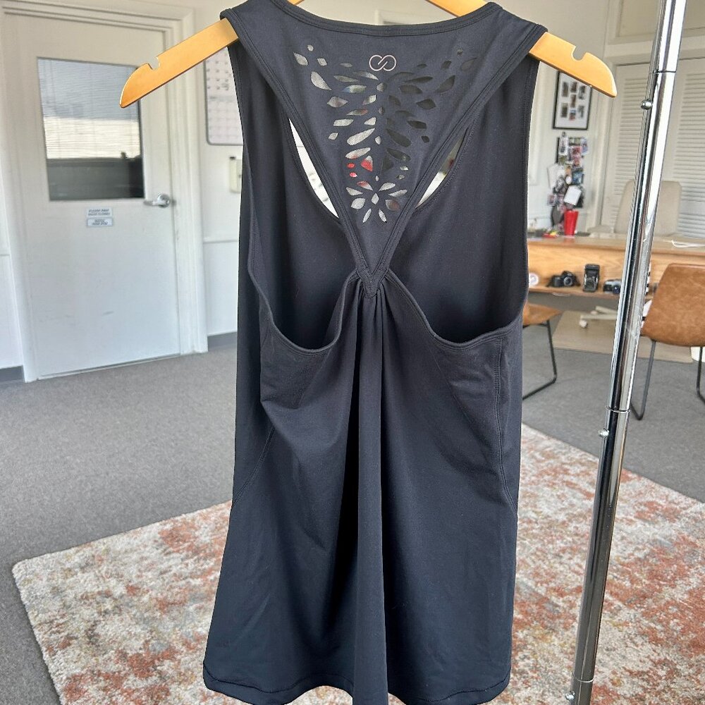 Calia Black Lace-back Tank Top